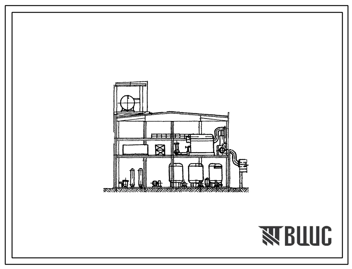 Типовой проект 903-1-110 Котельная с 3 водогрейными котлам ПТВМ-30М с открытой системой теплоснабжения. Топливо газ и мазут