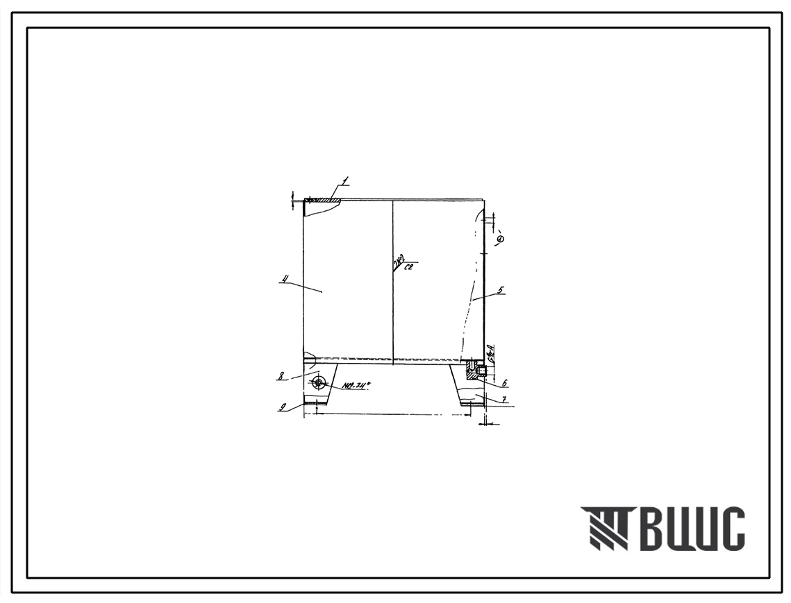 Шифр СВ-М1С-63-100М Бак сварной СВ-М1С-63-100М