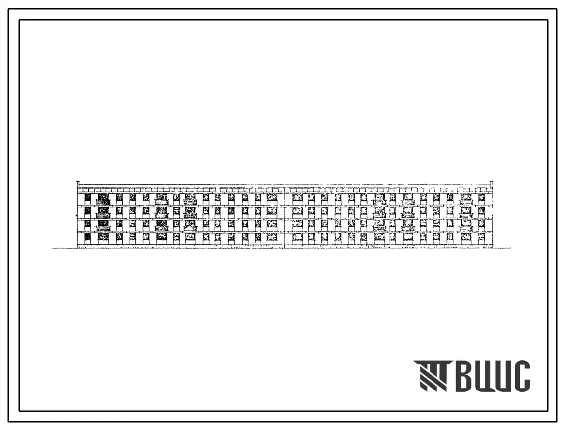 Типовой проект 1-306с-35б Четырехэтажный жилой дом на 64 квартиры со стенами из крупных легкобетонных блоков.