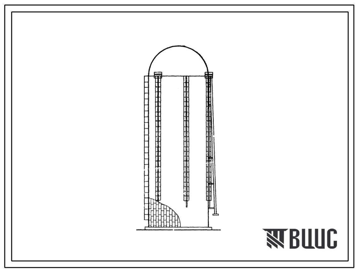 Типовой проект 811-035 Материалы по привязке и применению сенажных башен емкостью 1600 м3 из бетонных блоков