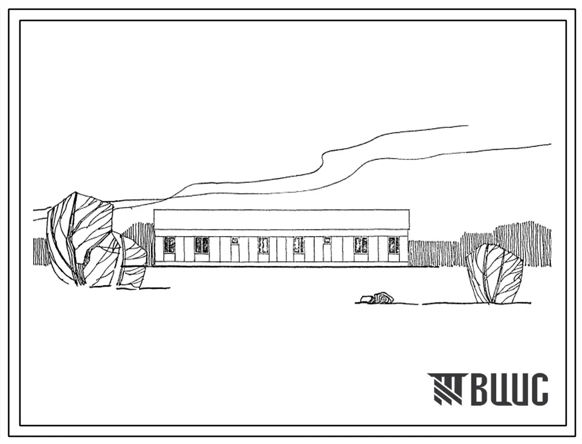 Типовой проект 183-52-50с Одноэтажный двухквартирный жилой дом с трехкомнатными квартирами. Для индивидуального строительства.