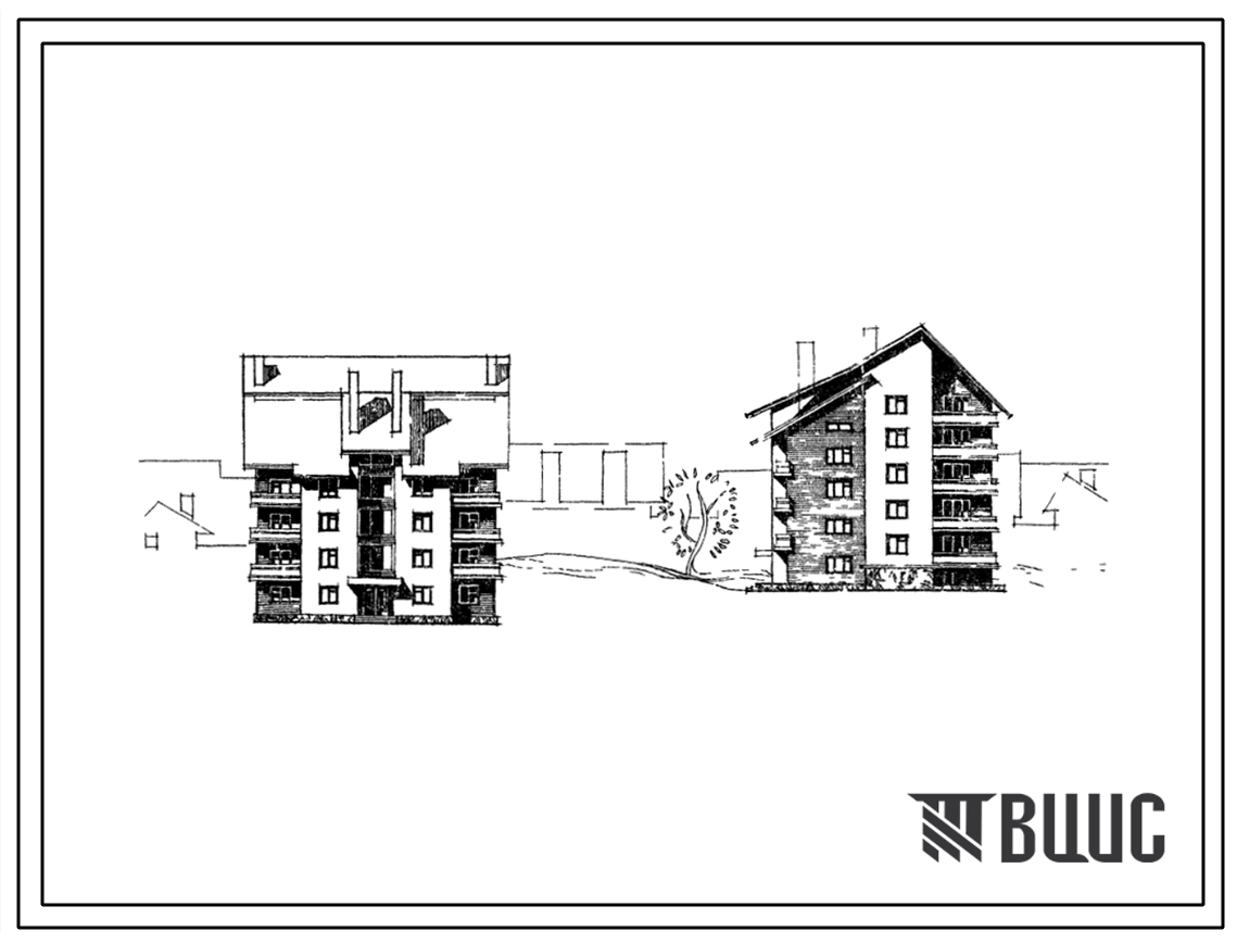 Типовой проект 114-204-6 Четырех- и пятиэтажный односекционный жилой дом на 18 квартир (однокомнатных 1Б-8; двухкомнатных 2Б-10). Для строительства в 1В и 1Д климатических подрайонах