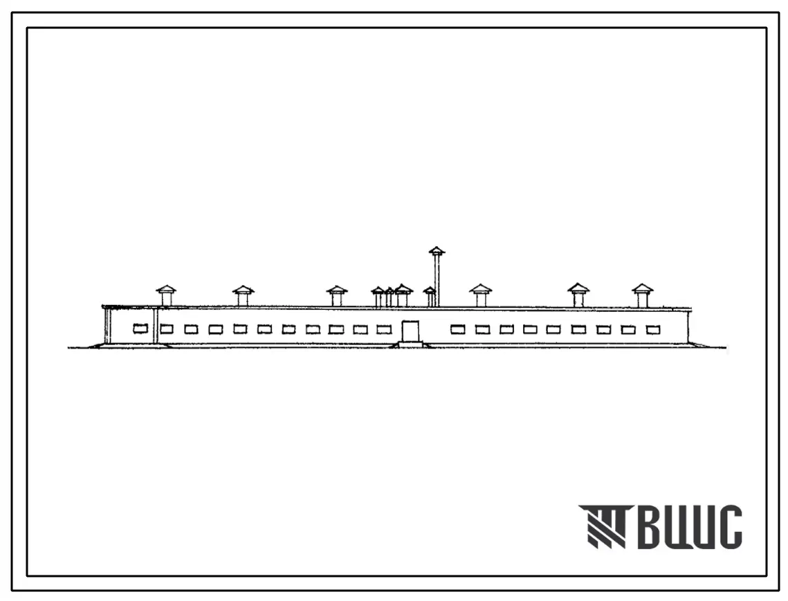 Типовой проект 801-87/72 Помещение для буйволиц на 100 голов с молочным блоком. Для строительств в районах с сейсмичностью 7 и 8 баллов
