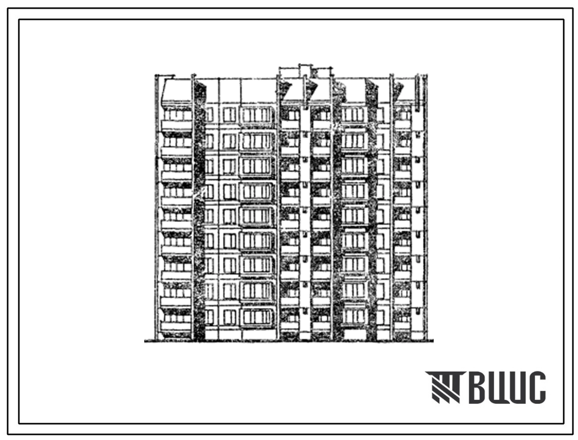 Типовой проект 152-033.13.87 Девятиэтажная блок-секция поворотная правая с внутренним углом поворота на 36 квартир. Для Гомеля и Гомельской области