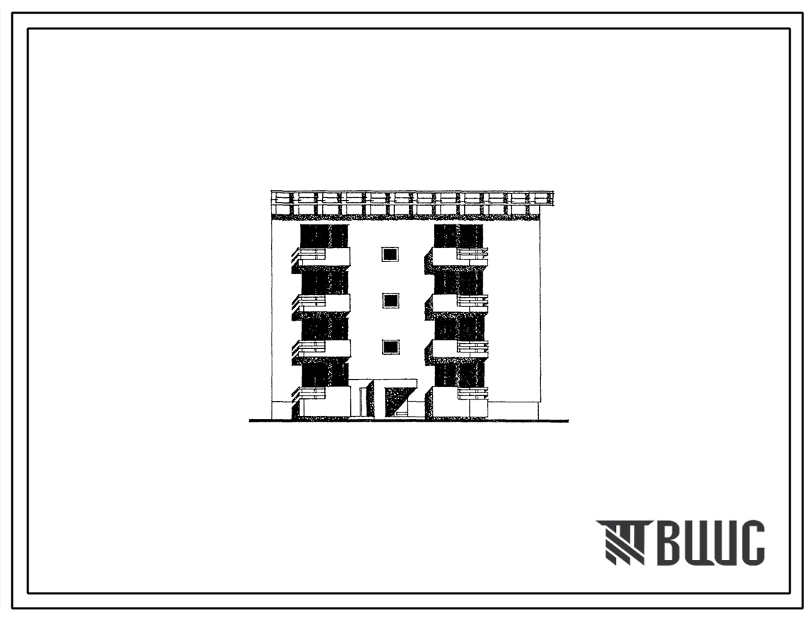 Типовой проект 155-06с Четырехэтажная блок-секция правая на 8 квартир (четырехкомнатных 4Б-4, пятикомнатных 5А-4). Для строительства в 4А климатическом подрайоне сейсмичностью 7, 8 и 9 баллов на непросадочных и просадочных грунтах 1 и 2 типа
