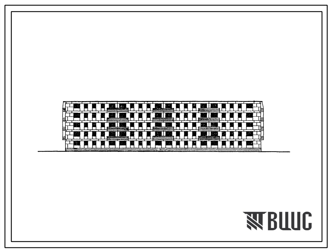 Типовой проект 1У-438АП-36б Пятиэтажный четырехсекционный жилой дом на 80 квартир со стенами из крупных легкобетонных блоков.