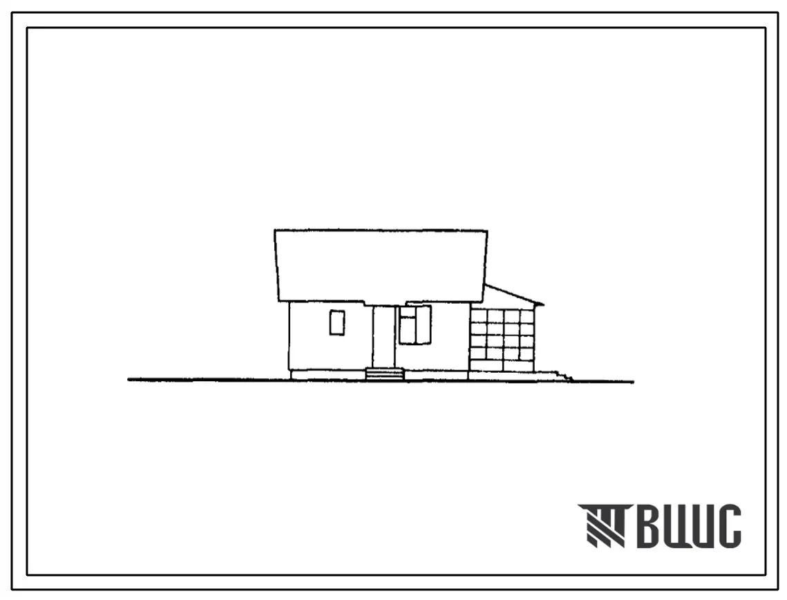 Типовой проект 184-54-30с Одноэтажный одноквартирный жилой дом с двухкомнатной квартирой.