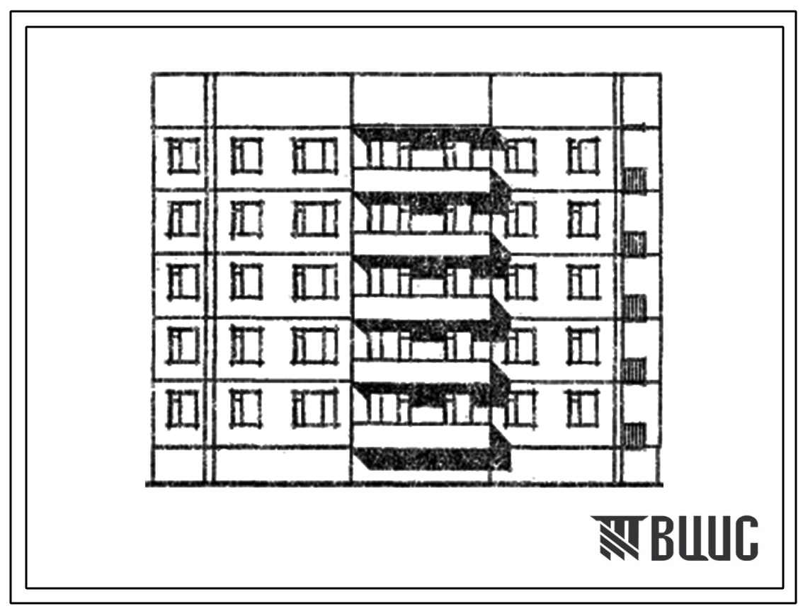 Типовой проект 185-05.13.86 Блок-секция 5-этажная 20-квартирная угловая 2-2-3-4. Для строительства в г.Северодвинске.