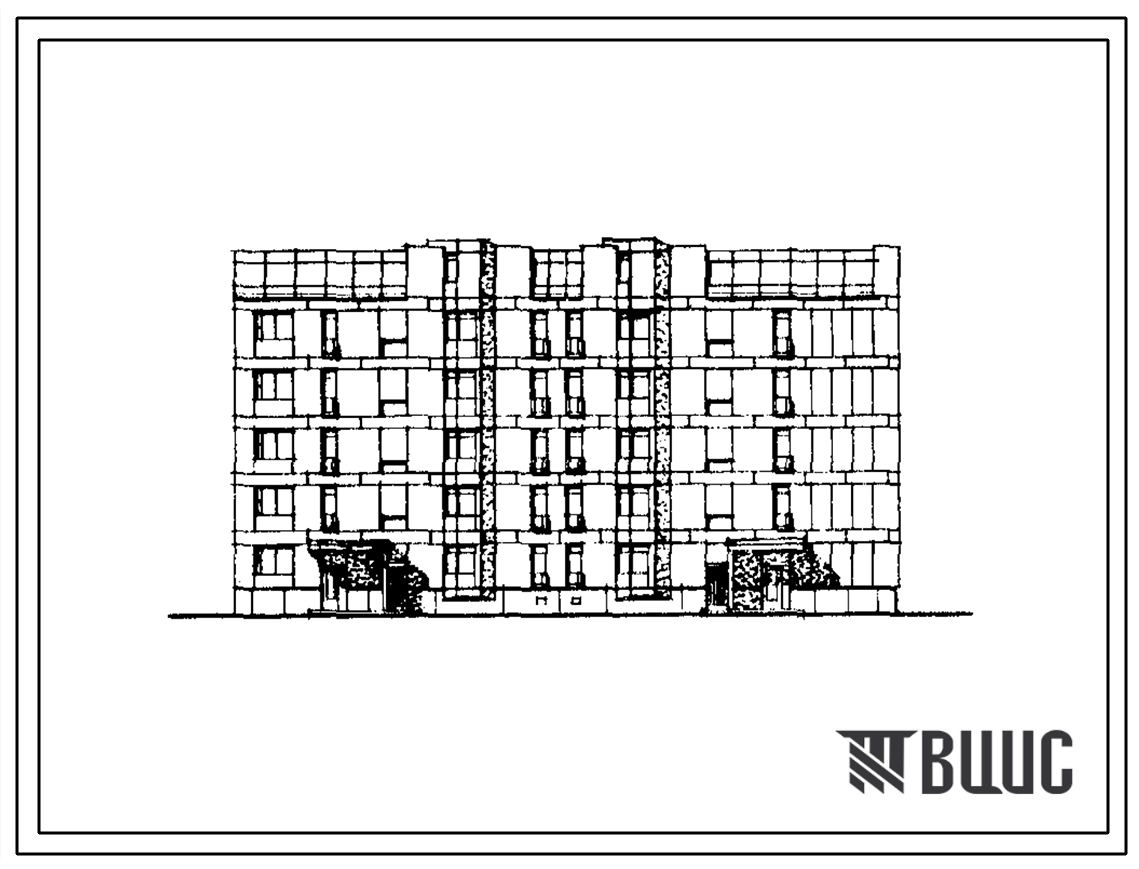 Типовой проект 123-019 Блок-секция пятиэтажная 30 квартирная торцевая правая (однокомнатных 1Б — 10, двухкомнатных 2Б — 11, трехкомнатных 3Б — 5, четырехкомнатных 4Б — 4). Для строительства в IА, IБ, IГ климатических подрайонах.