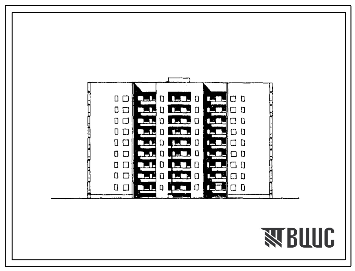 Типовой проект 124-124-3/1 Девятиэтажный односекционный жилой дом на 81 квартиру (однокомнатных 1Б — 9, двухкомнатных 2Б — 36, трехкомнатных 3Б — 36). Для строительства во IIБ, IIВ, IIIА, IIIБ и IIIВ климатических подрайонах.
