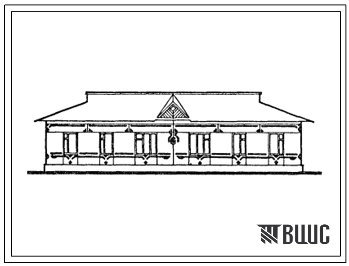 Типовой проект 183-000-757с.13.88 Одноэтажный дом на 2 трехкомнатные квартиры. Для Туркменской ССР