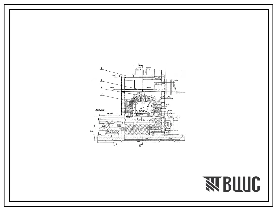 Проект 10721 Печь нагревательная механизированная размерами пода 3.94х1.28 м на газе