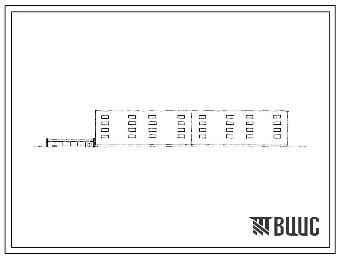 Типовой проект 1-306с-47 Альбомы VII и VIII 5-этажный жилой дом на 80(77) квартир со стенами из кирпича (вариант со встроено-пристроенным блоком I).