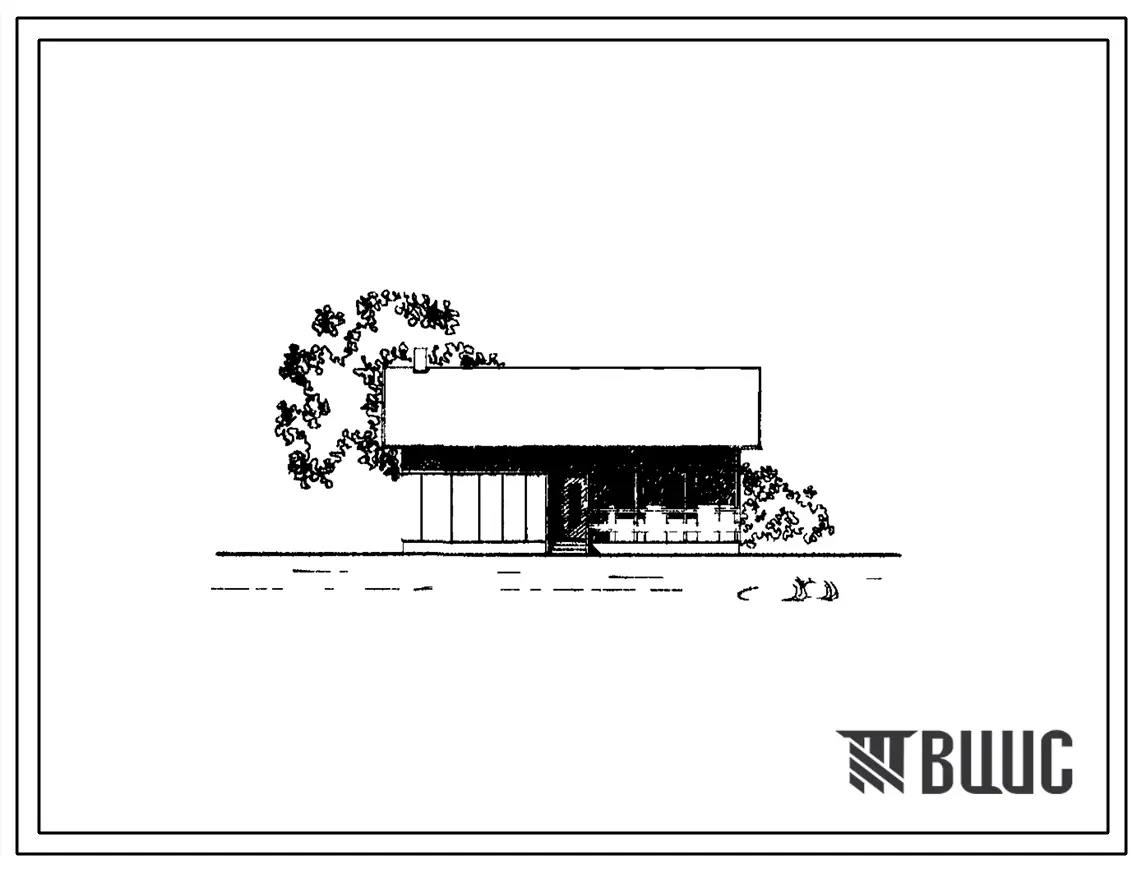 Типовой проект 183-17-37/1 Одноэтажный одноквартирный четырехкомнатный дом. Для строительства в 1В климатическом подрайоне и 2 климатическом районе (для индивидуальных застройщиков)