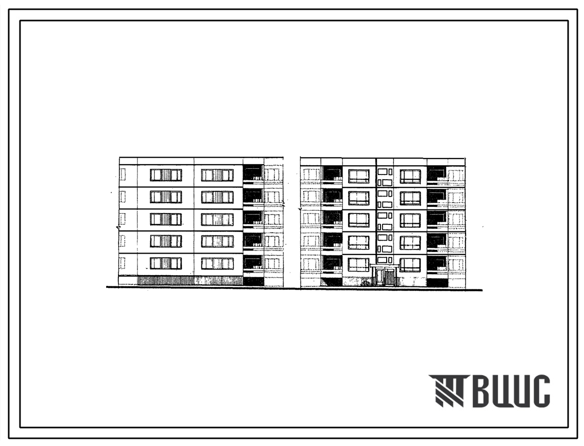 Типовой проект 99-09/1 Блок-секция пятиэтажная рядовая правая на 15 квартир (однокомнатных – 1А-5, двухкомнатных 2Б-5, трехкомнатных 3А-5). Для строительства в 1В климатическом подрайоне, 2 и 3 климатических районах
