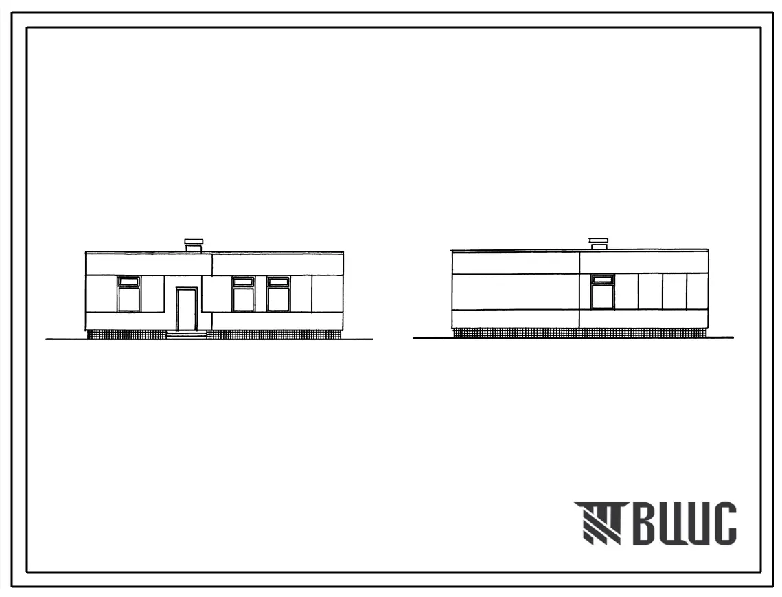 Типовой проект 252-9-42 Архив для хранения рентгенограмм инфекционной больницы на 300 коек. Здание одноэтажное. Каркас сборный железобетонный серии ИИ-04. Стены из керамзитобетонных панелей.