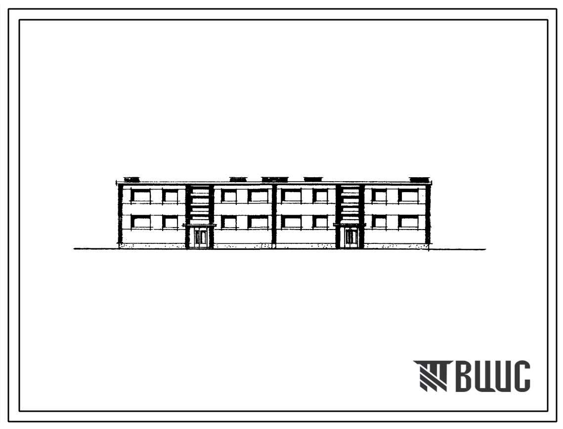 Типовой проект 114-22-47 Двухэтажный двенадцатиквартирный секционный жилой дом (однокомнатный-2, двухкомнатных-8, трехкомнатных-2).