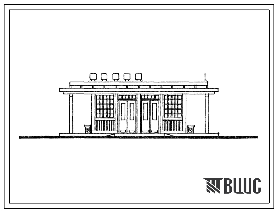 Типовой проект 503-232 Павильон на 20 человек . Вариант I и II — закрытые. Вариант III — полузакрытый.