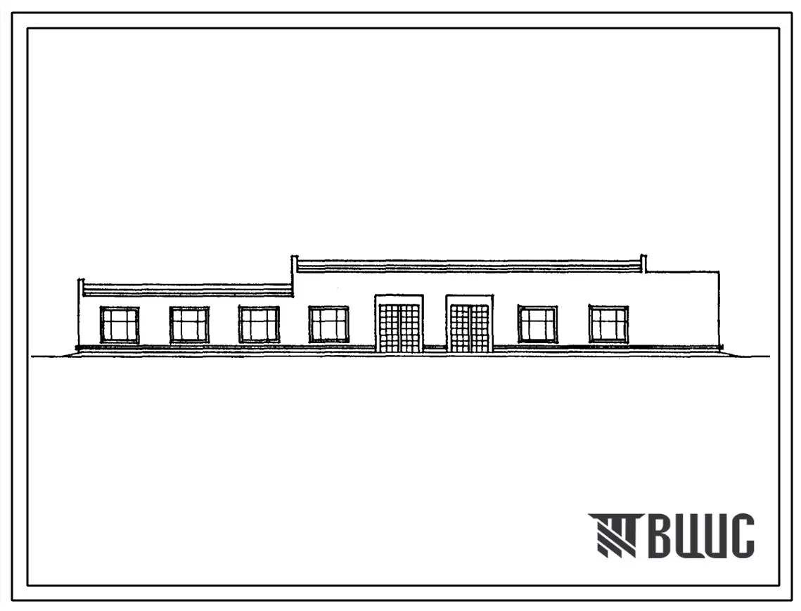 Типовой проект 416-7-219с.85 Ремонтно-механическая мастерская на 40–50 условных ремонтов в год (для условий районов строительства БАМ). Стены кирпичные. Сейсмичность 7, 8 баллов