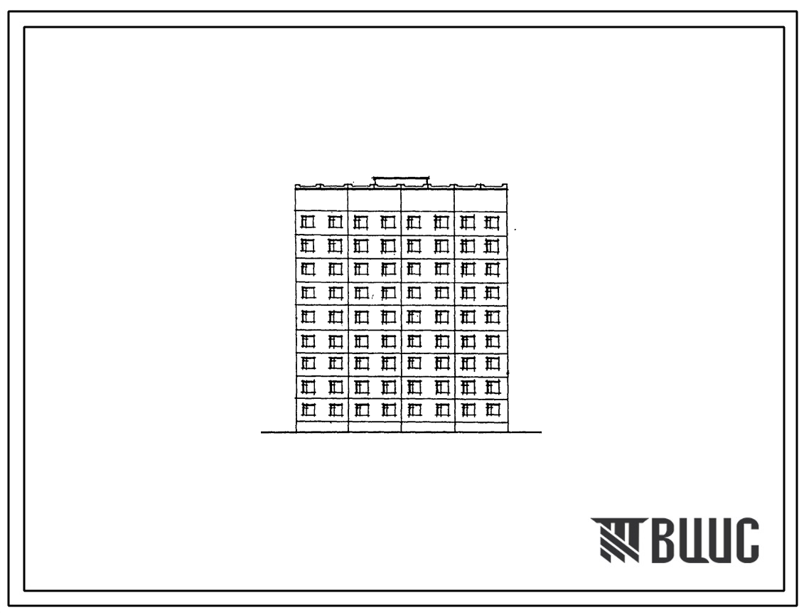 Типовой проект 135-0156/1.2 9-этажная блок-секция общежития для рабочих и служащих на 192 места с ячейками на 12 человек (с помещениями хозяйственно-бытового назначения в 1-ом этаже)