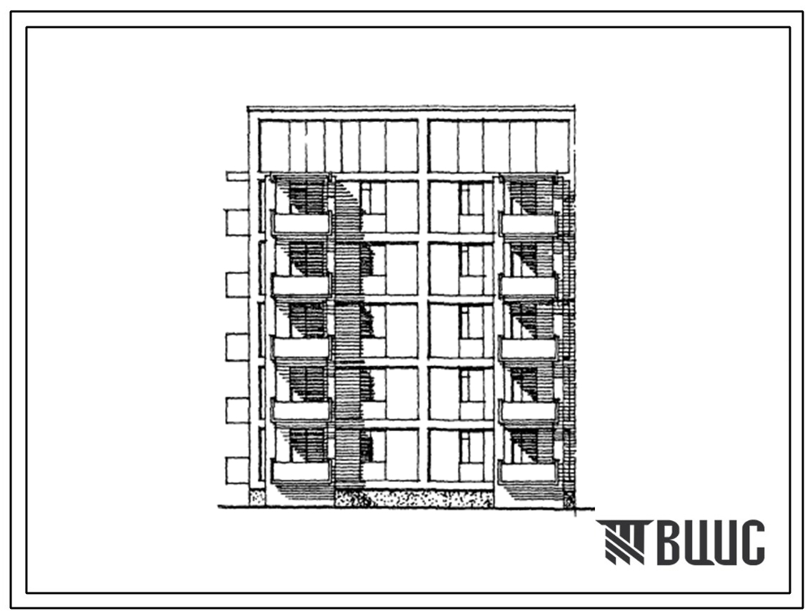 Типовой проект 172-05с.13.87 Блок-секция поворотная левая 5-этажная 10 квартирная 2Б-4Б для строительства в Молдавской ССР