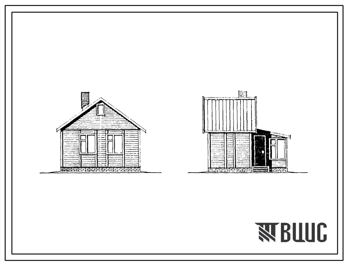 Типовой проект 181-115-139.86 Однокомнатный летний садовый домик. Площадь, м2: общая 15,1 веранды 9,6