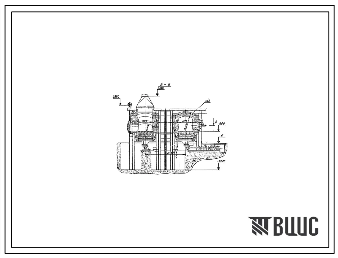 Проект 37896 Печь нагревательная кольцевая Дср=3,0 м, В=1,0 м, на мазуте с отводом дыма под зонт