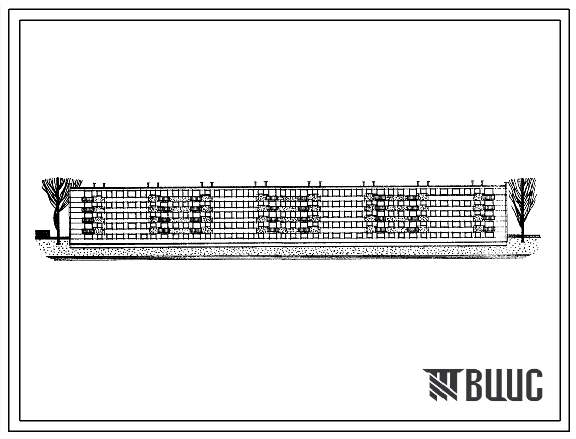 Типовой проект 1-335Д-33 Пятиэтажный восьмисекционный крупнопанельный жилой дом на 115 квартир (двухкомнатных  96, трехкомнатных  14, четырехкомнатных  5).