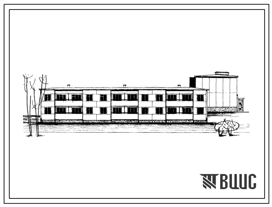 Типовой проект 143-12-83 Шестиквартирный жилой дом с трех-, четырех- и пятикомнатными квартирами в двух уровнях (с наружными стенами из газосиликатных блоков).
