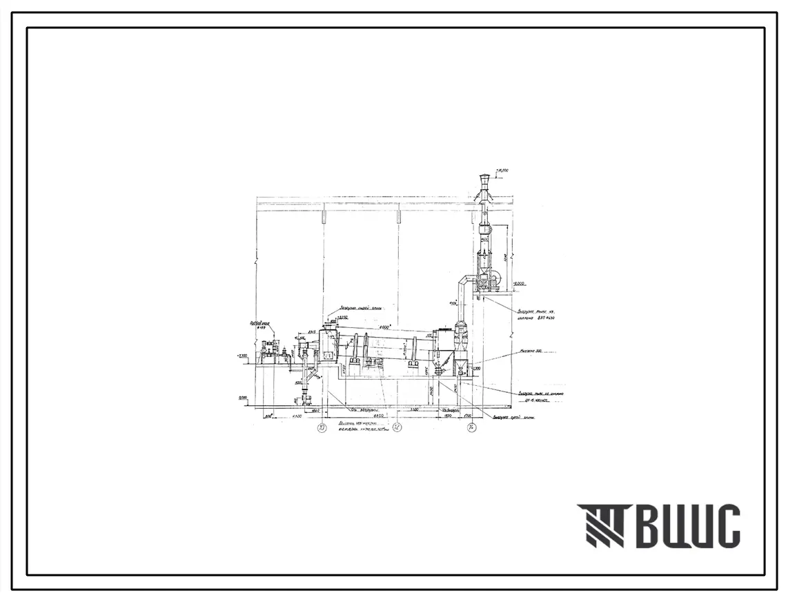 Проект 12065 Сушило барабанное Д=1.6 м L=8 м для глины производительностью 3 т/ч на газе