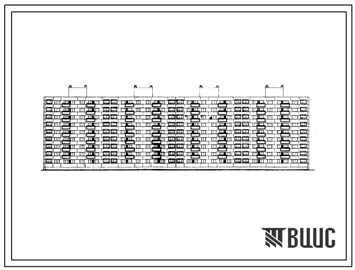 Типовой проект 1-467А-20 Девятиэтажный четырехсекционный дом на 144 квартиры (однокомнатных 18, двухкомнатных 54. трехкомнатных 54, четырехкомнатных 18). Для строительства во II и III строительно-климатических зонах.