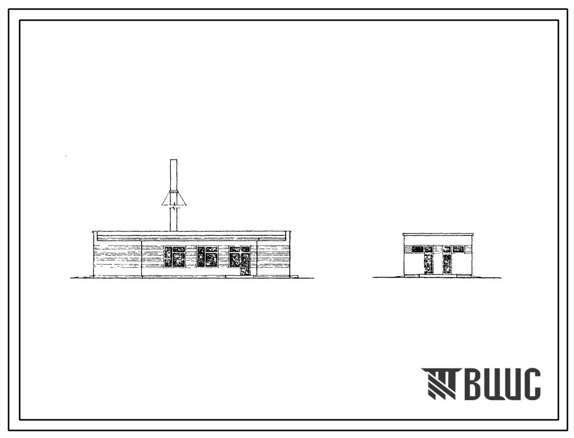 Типовой проект 224-9-7 Хозяйственная постройка для школы на 192 учащихся. Для строительства во II строительно-климатической зоне (Для 1 проектно-строительной зоны).