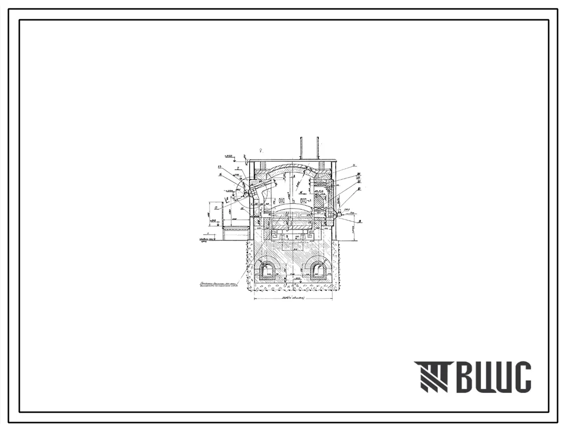 Проект ТР36408 Печь термическая с выкатным подом размерами пода 1,8х8,8 м, на газе