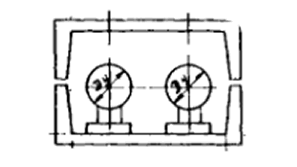 Серия 4.904-66 Прокладка трубопроводов водяных тепловых сетей в непроходных каналах. Выпуск 1 Расположение трубопроводов диаметром 25-350 мм в непроходных каналах, углах поворотов и компенсаторных нишах