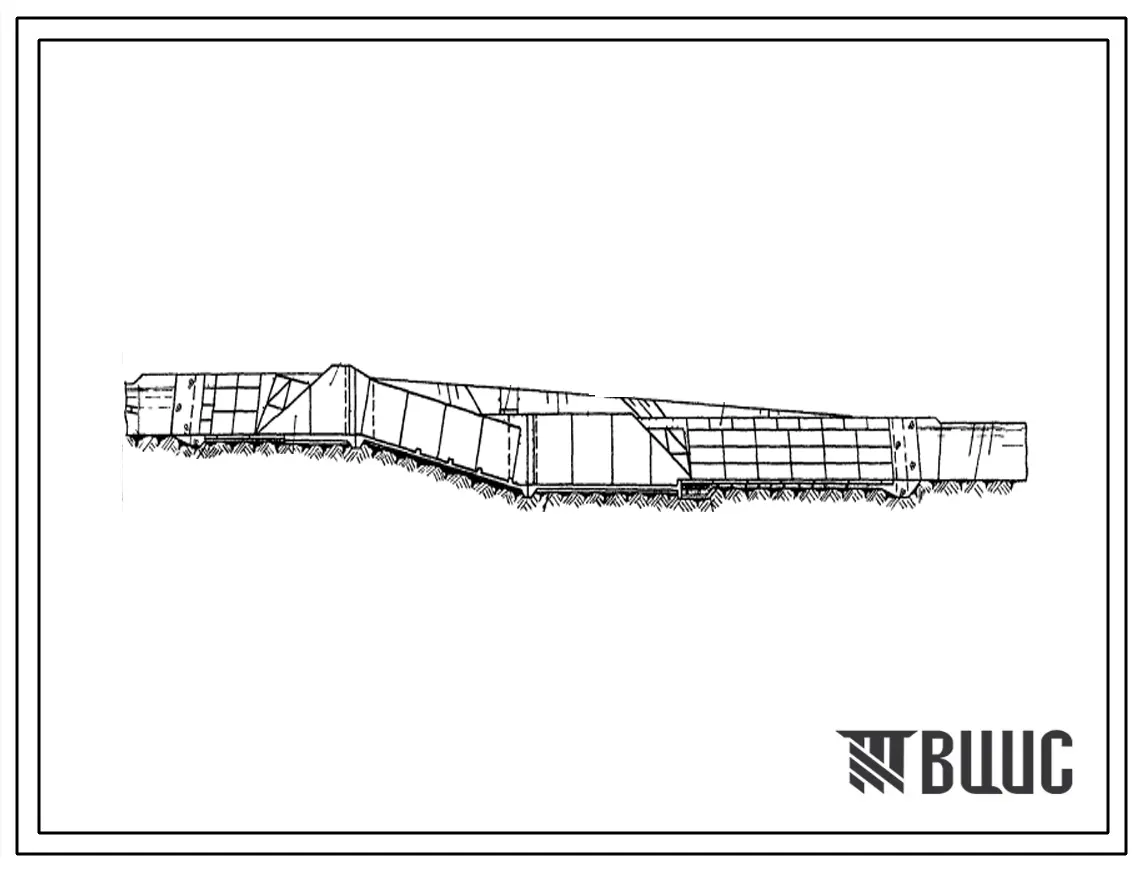Типовой проект 820-49 Сопрягающие сооружения из сборного железобетона на расход от 5 до 20 м.куб./сек. быстротоки (ССО).