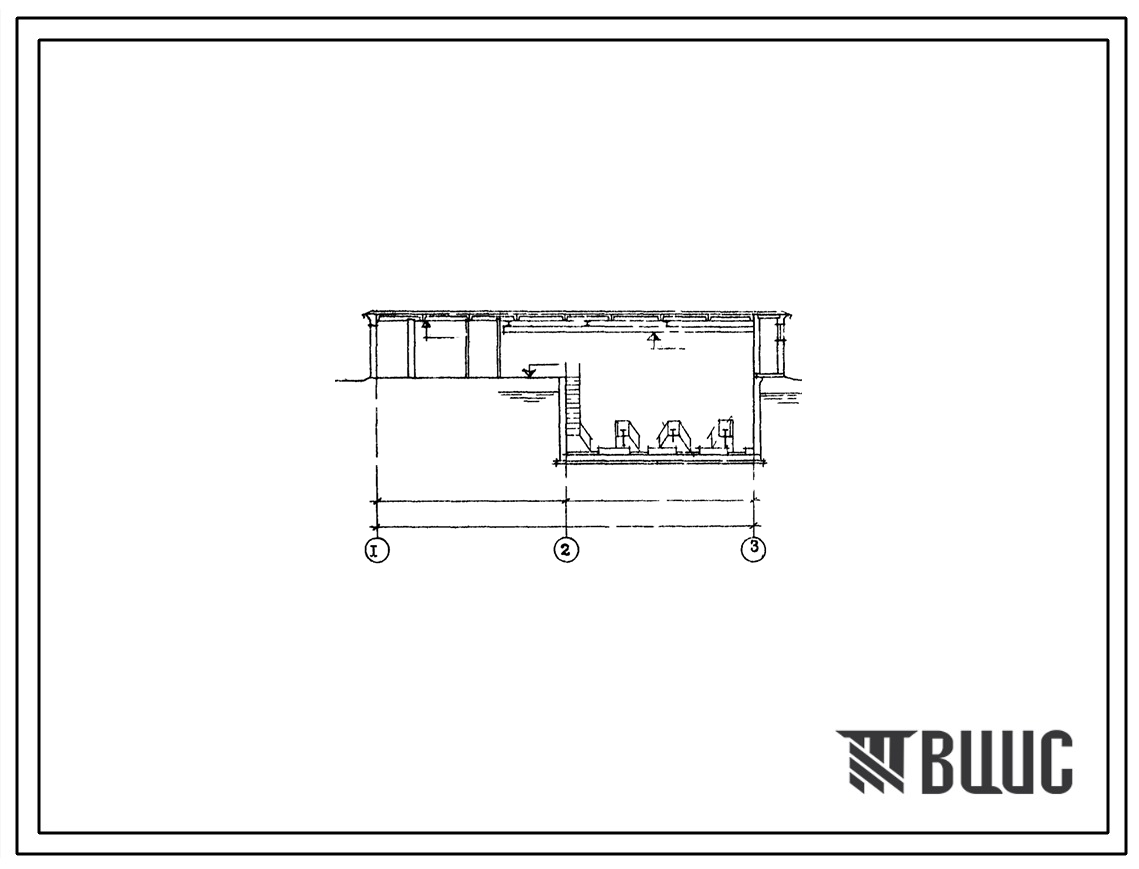 Типовой проект 901-2-12/80 Насосная станция производительностью от 100 до 400 л/с с заглублением машзала 2,4 м (для речных водозаборных сооружений раздельного типа для амплитуд колебаний уровней воды до 6 м)