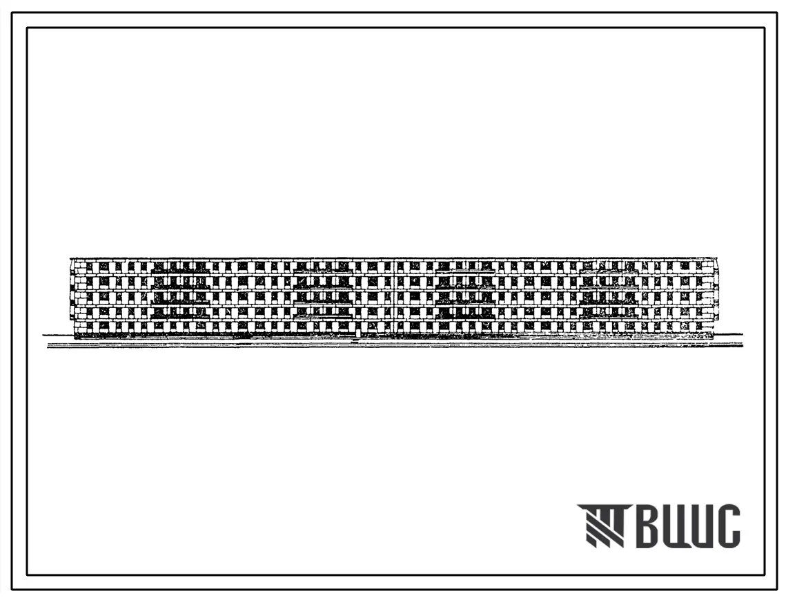 Типовой проект 1У-438АВ-35Б Пятиэтажный четырехсекционный жилой дом на 70 квартир со стенами из крупных легкобетонных блоков (однокомнатных 10, двухкомнатных 30, трехкомнатных 20, четырехкомнатных 10).