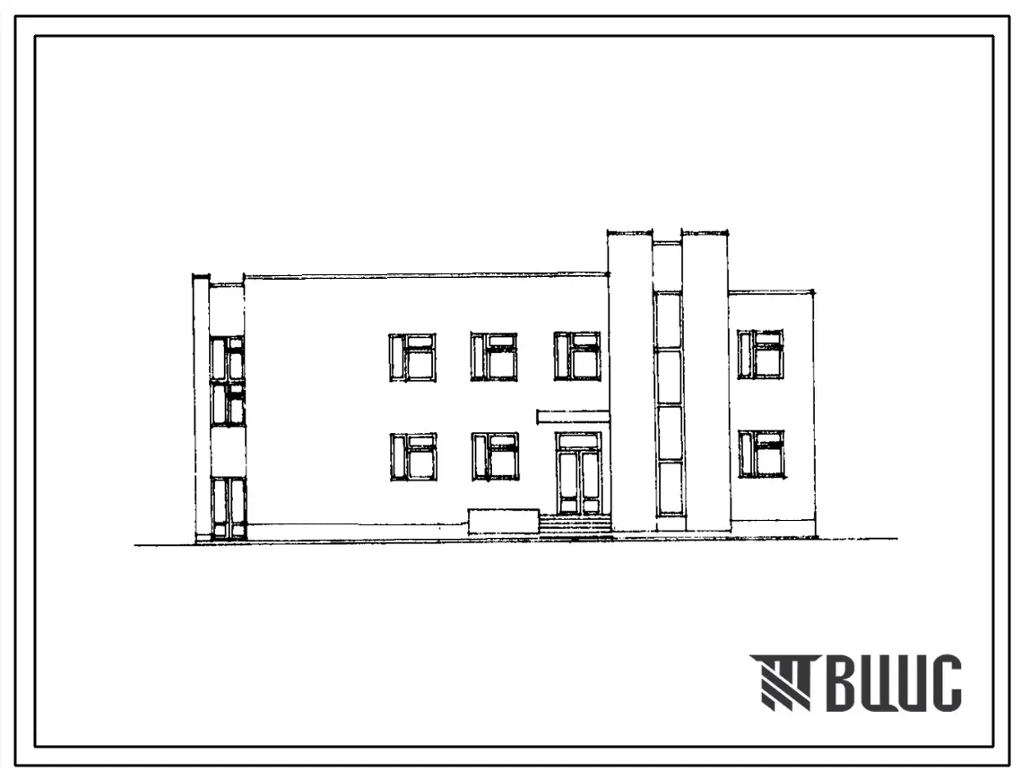 Типовой проект 416-7-221.85 Корпус жилищно-эксплуатационной организации. Стены кирпичные. Тип Б