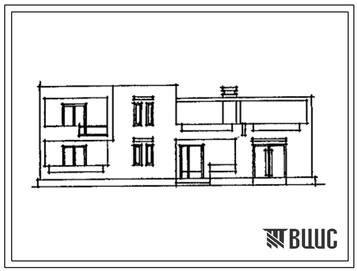 Типовой проект 144-000-886с.13.91 6-ти комнатный жилой дом с внутренним двориком из местных материалов для индивидуальных застройщиков в городах и поселках городского типа республики Грузия