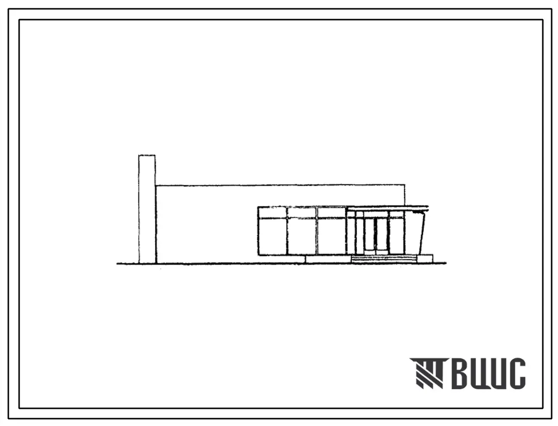Типовой проект 254-8-5 Сельская аптека V категории с количеством рецептов от 15000 до 50000 в год. Со стенами из кирпича.