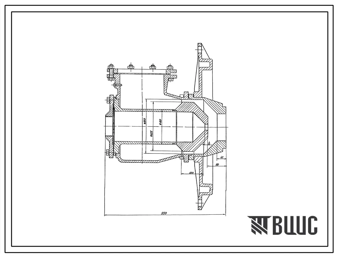 Проект ТН6067 Горелка дутьевая унифицированная прямоточная для высококалорийных газов , длиннофакельная , производительностью 1,6 Гкал/ч ГДУП-1,6-В3