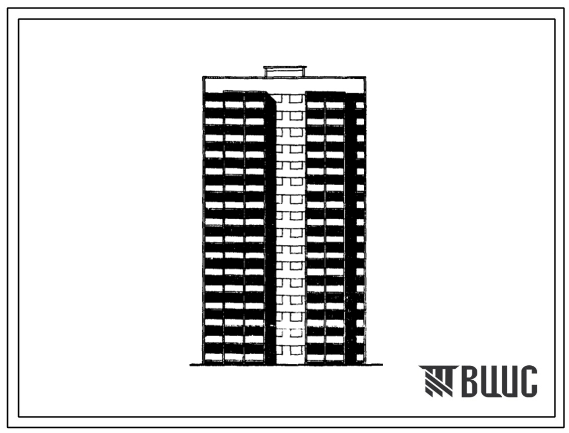 Типовой проект 161-04/1 Шестнадцатиэтажная блок-секция на 64 квартиры (двухкомнатных 2Б-33, трехкомнатных 3Б-31). Для строительства во 2 В климатическом подрайоне г.Киева