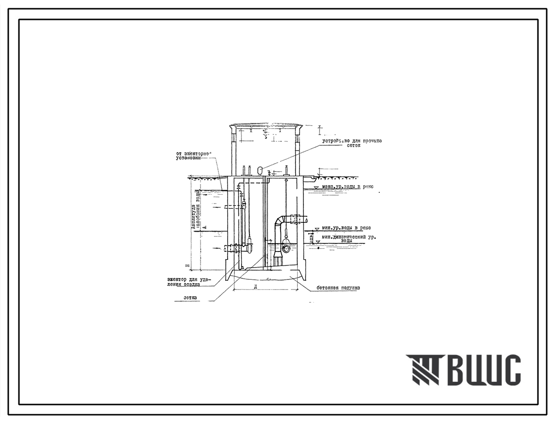 Типовой проект 901-1-7 Водоприемные колодцы диаметром 6 м производительностью от 200 до 1000 л/с, для водозаборных сооружений раздельного типа