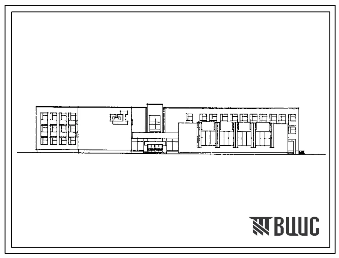 Типовой проект 224-1-456.85 Школа на 22 классов (834-864 учащихся). Здание трехэтажное. Стены из кирпича.