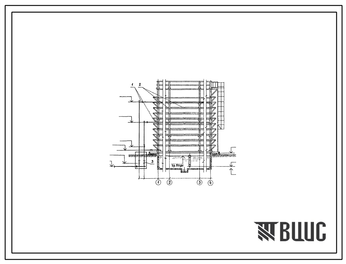 Типовой проект 901-6-78.85 Градирня открытого типа с капельным оросителем площадью 48 м.кв