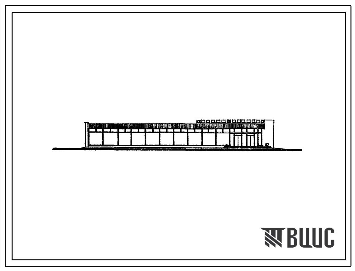 Типовой проект 272-13-51 Магазин «Овощи-фрукты» торговой площадью 440 м2. Для строительства в IВ климатическом подрайоне, II и III климатических районах.