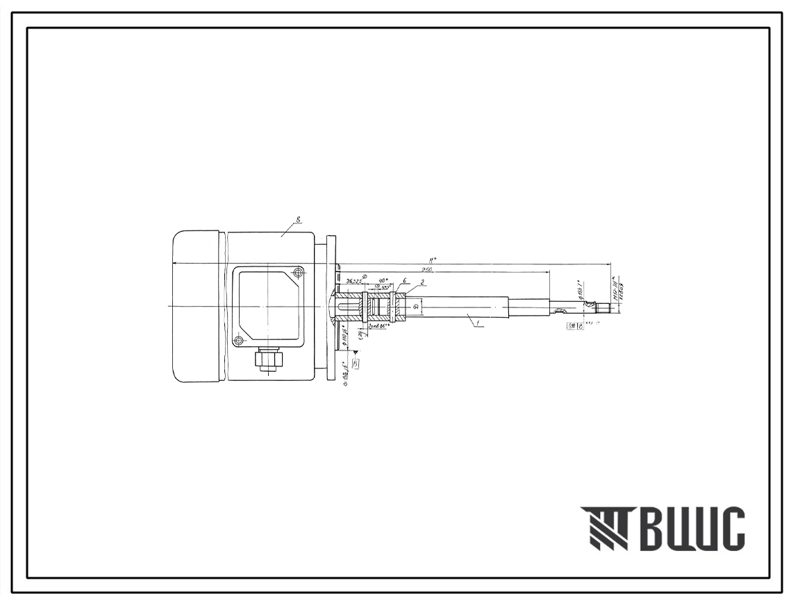 Шифр БХ14-53.10.000 Электродвигатель с насадкой БХ14-53.10.000