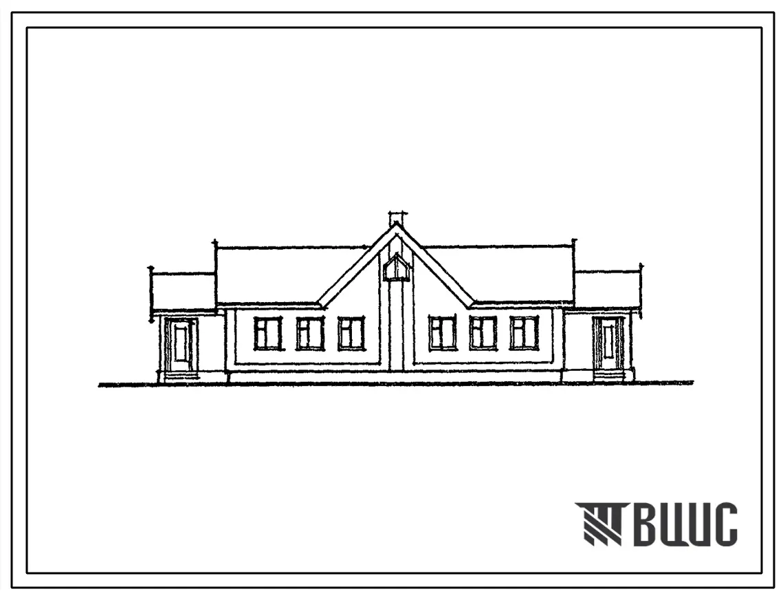 Типовой проект 184-16-108.3.13.87 Одноэтажный двухквартирный жилой дом с одно- и трехкомнатными квартирами для государственного строительства в Северо-Кавказской зоне РСФСР. Вариант - стены из известняка-ракушечника