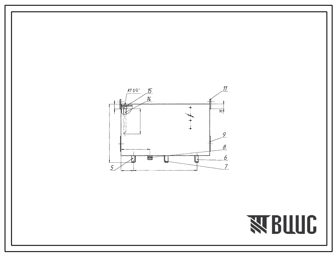 Шифр СС1000.70.05.100.00 Гидробак СС1000.70.05.100.00