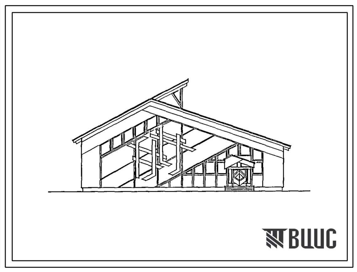 Типовой проект 292-3-44.87 Бассейн в деревоклееных конструкциях с ванной 25х11 м комплектной поставки. Здание одноэтажное. Стены из панелей с деревянным каркасом, утеплителем из минераловатных плит и обшивкой из асбестоцементных листов и бакелизированной
